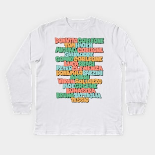 The Godfather: Tribute to the Main Actors of the Classic Kids Long Sleeve T-Shirt